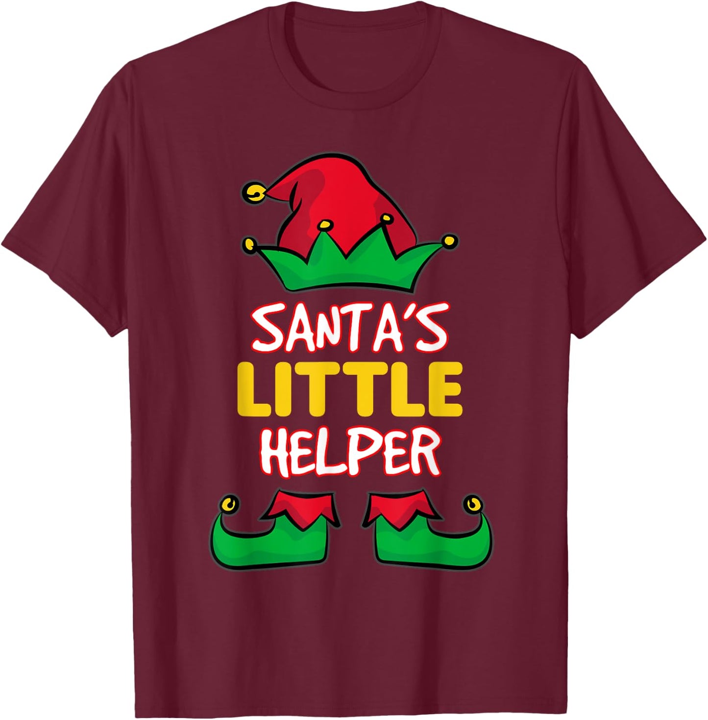 Santa's Little Helper - Santa Claus T-Shirt - T-Shirt | Maroon