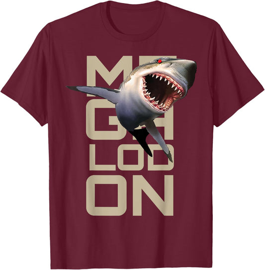 Megalodon Megladon Shark Extinct Biggest Shark Ever T-Shirt - T-Shirt | Maroon