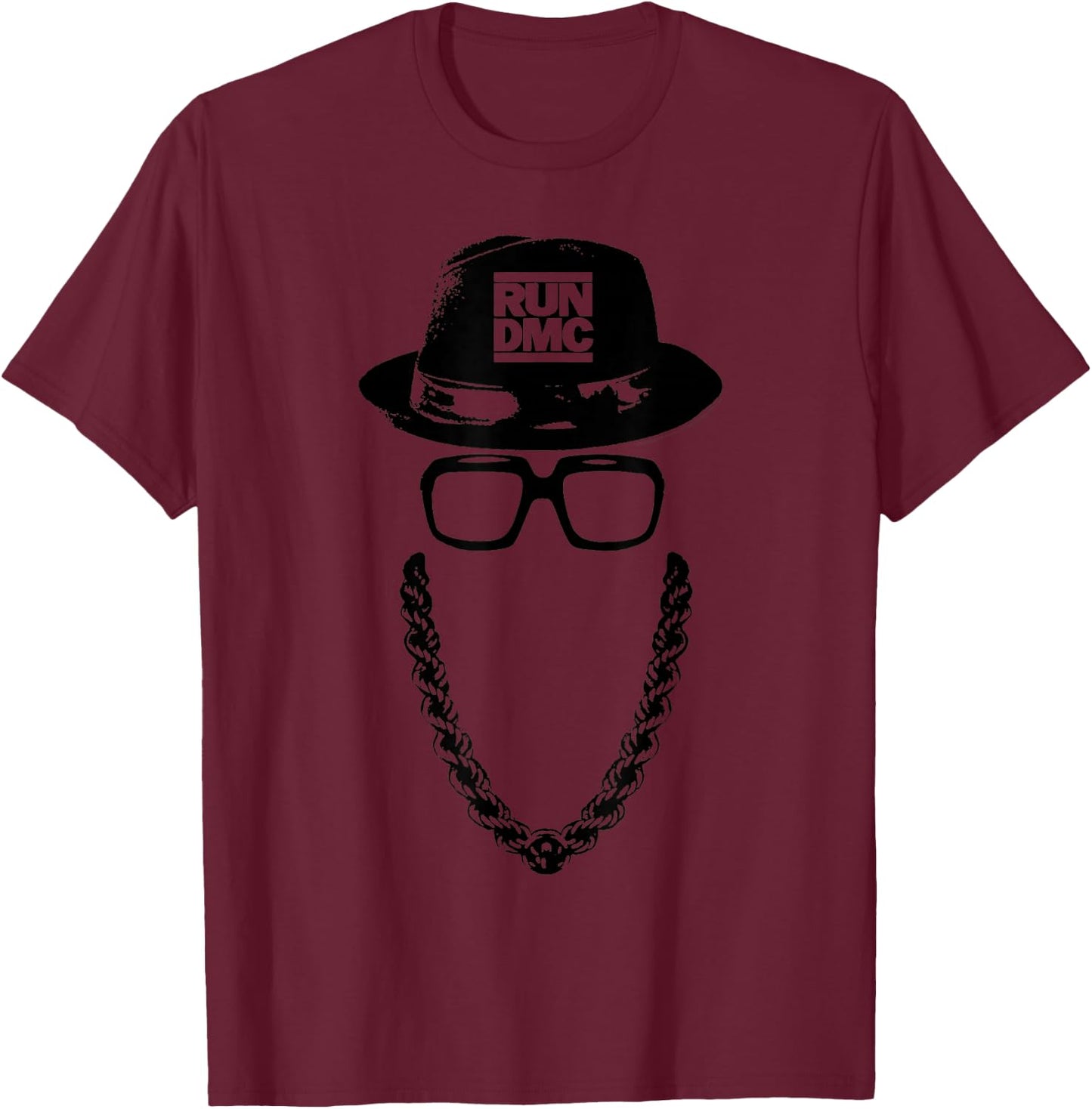 Run DMC Official Icons T-Shirt - T-Shirt | Maroon