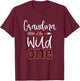 Grandma of the Wild One Shirt Plaid Lumberjack 1st Birthday T-Shirt - T-Shirt | Maroon