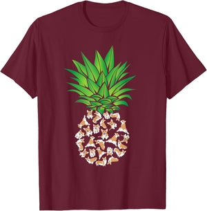 Pembroke Welsh Corgi, Corgi, Pineapple T-Shirt - T-Shirt | Maroon