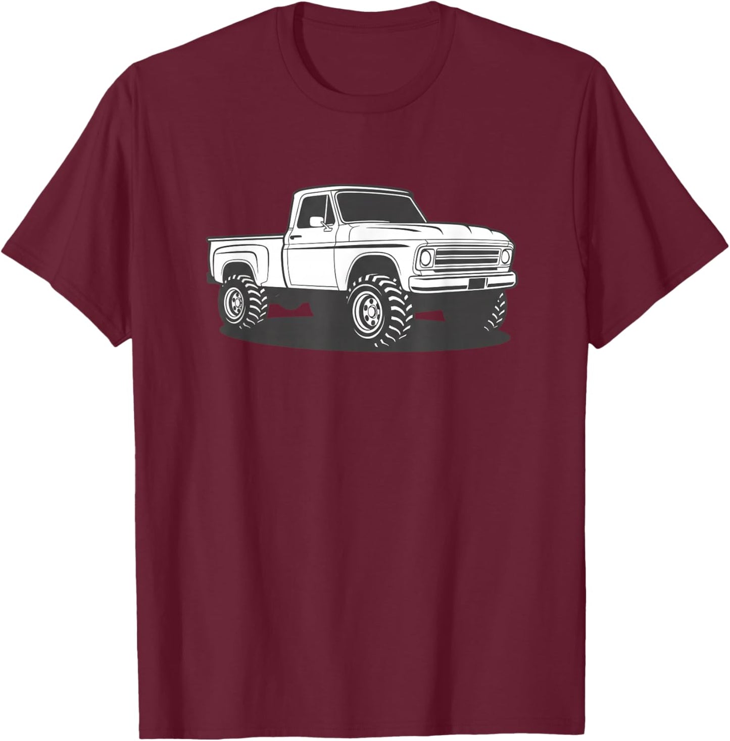 Trucks & Off-Road, I Live for Lifted Classic Pickups T-Shirt - T-Shirt | Maroon
