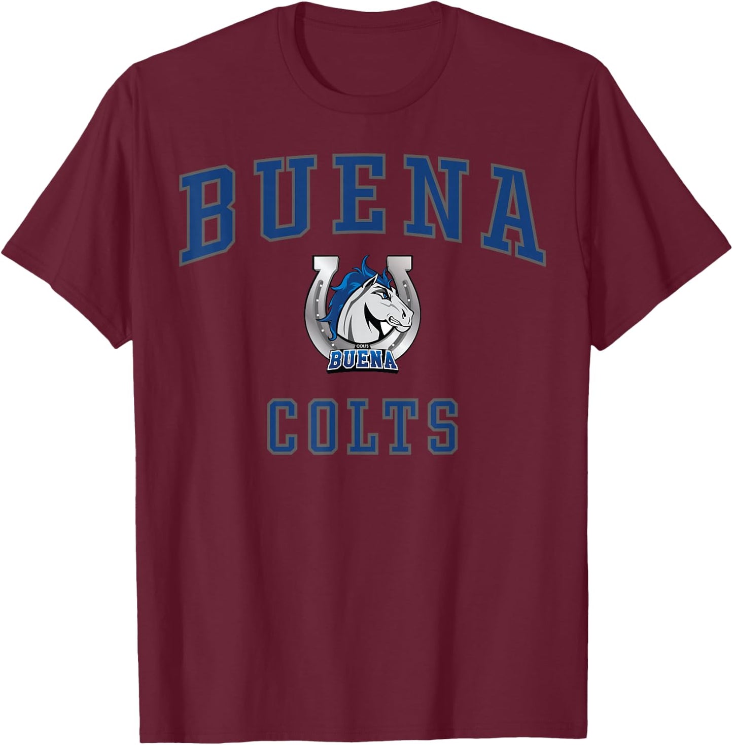 Buena High School Colts C1 T-Shirt - T-Shirt | Maroon