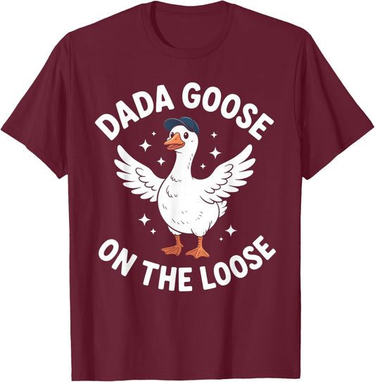 Silly Goose Dad New Dad Pregnancy Announcement Fathers Day T-Shirt - T-Shirt | Maroon