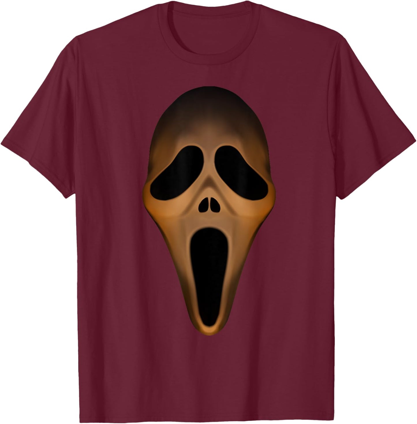 Ghost Face Spooky Halloween Face Costume T-Shirt - T-Shirt | Maroon