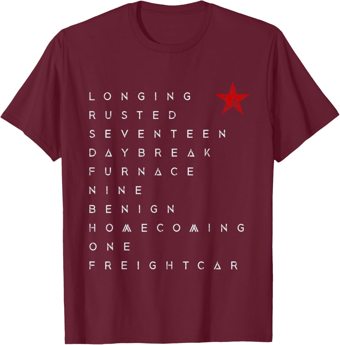 Red Soldier Trigger Words Winter Star Hero Russia T-Shirt - T-Shirt | Maroon