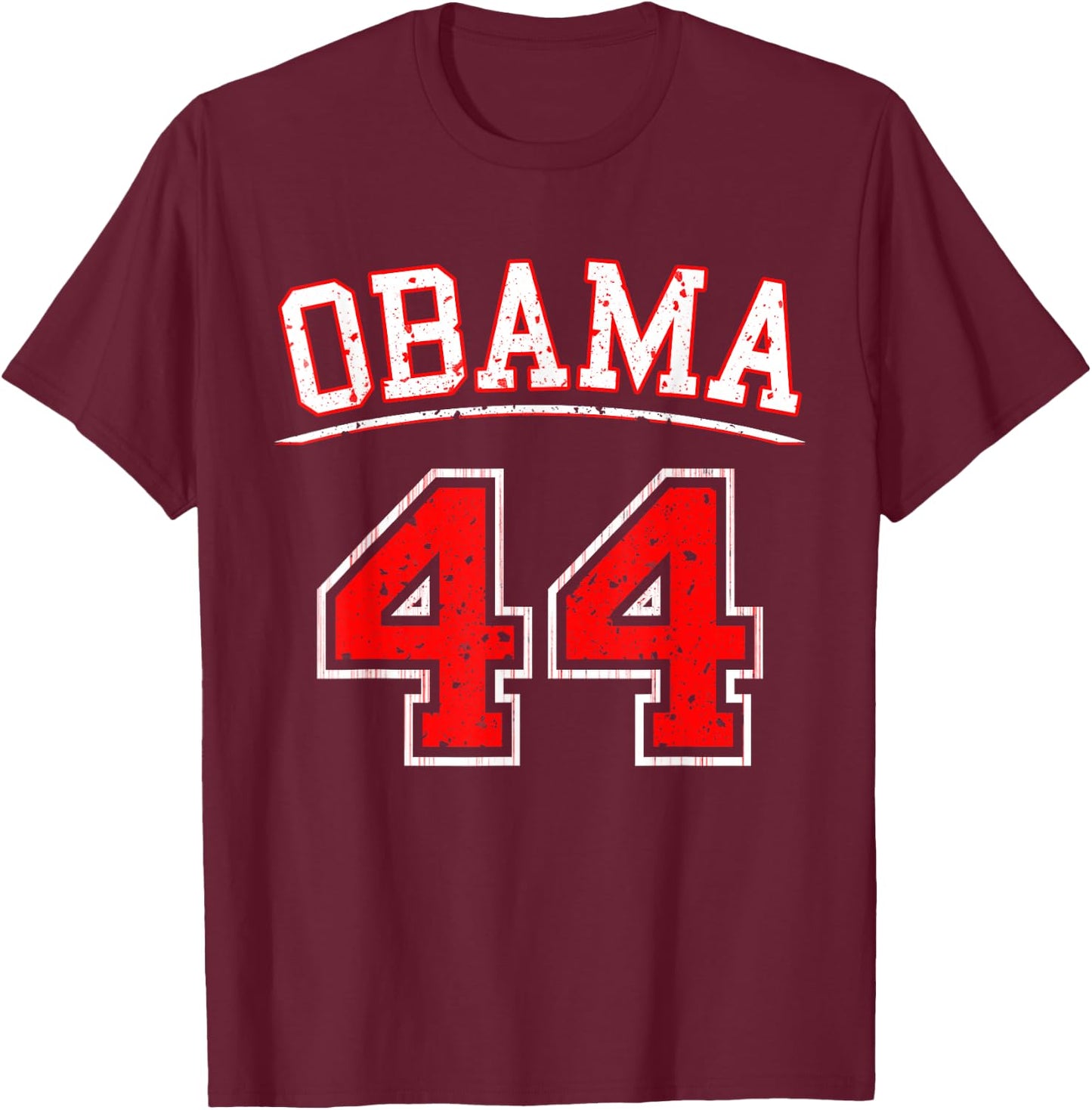 44th President Barack Obama 44 T-Shirt - T-Shirt | Maroon