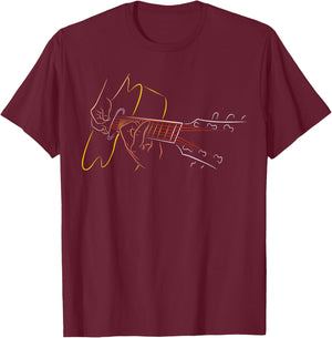 Acoustic Guitar Player | Great Guitarist or Band Gift T-Shirt - T-Shirt | Maroon