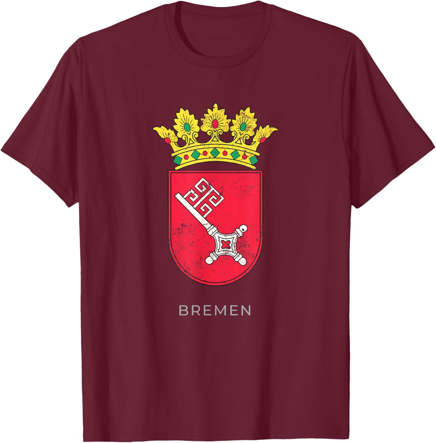 Bremen German Coat of arm Germany Deutsch Shirt T-Shirt - T-Shirt | Maroon