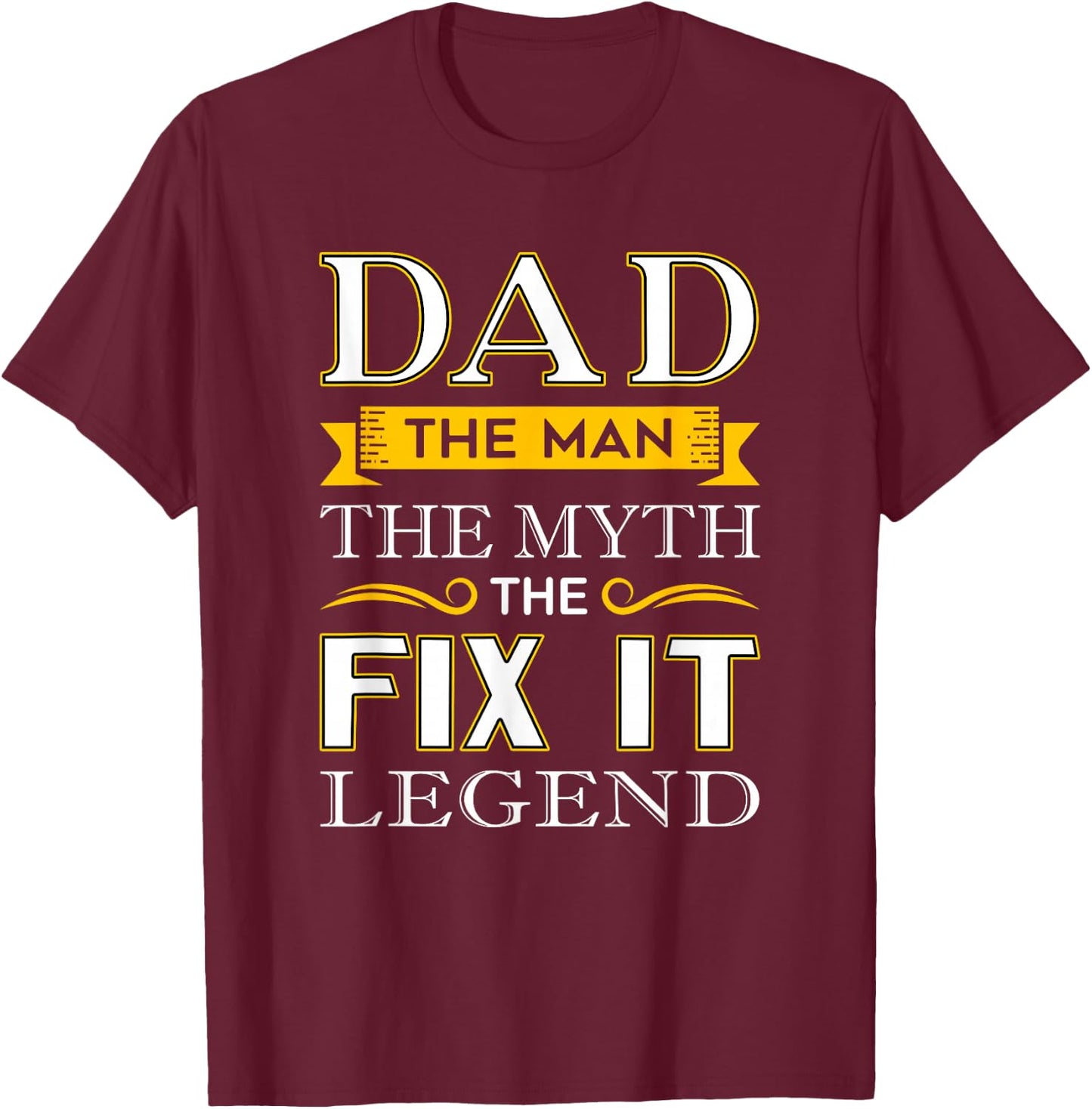 Mr Fix It Dad Fathers Day Handy Man T-Shirt - T-Shirt | Maroon