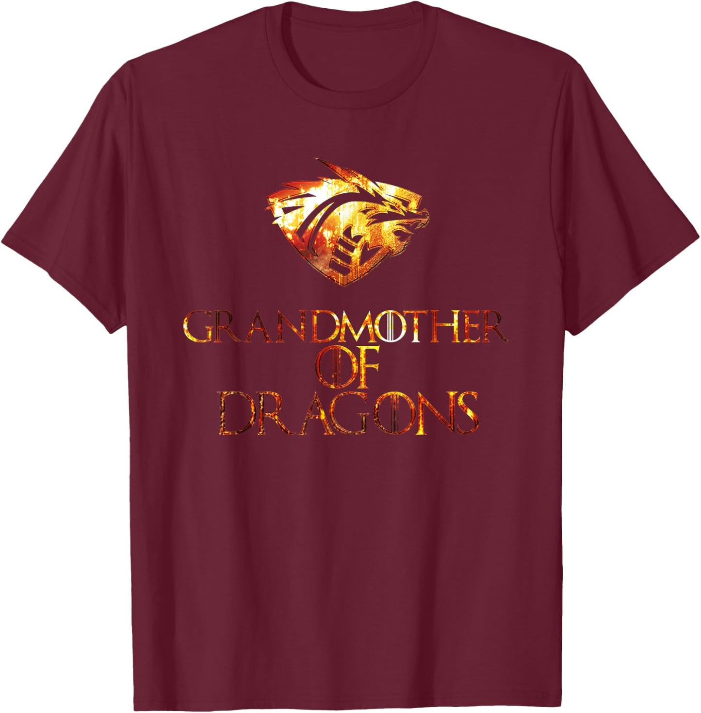 Grandmother Of Dragons Cool Vintage Style Gift T-Shirt - T-Shirt | Maroon
