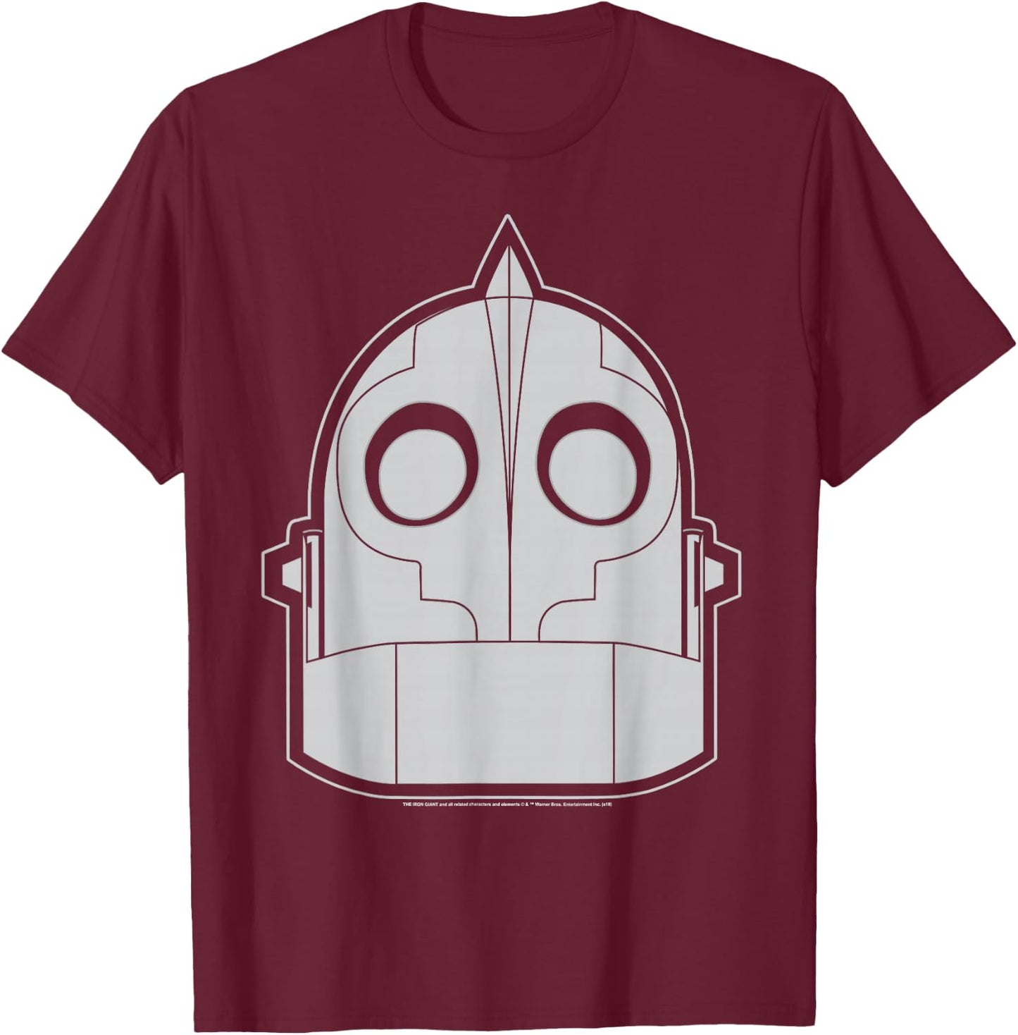 Iron Giant Head T Shirt T-Shirt - T-Shirt | Maroon