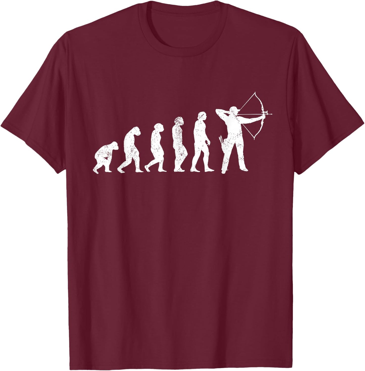 Archery EvolutionFun Bow Hunting Archer T-Shirt - T-Shirt | Maroon