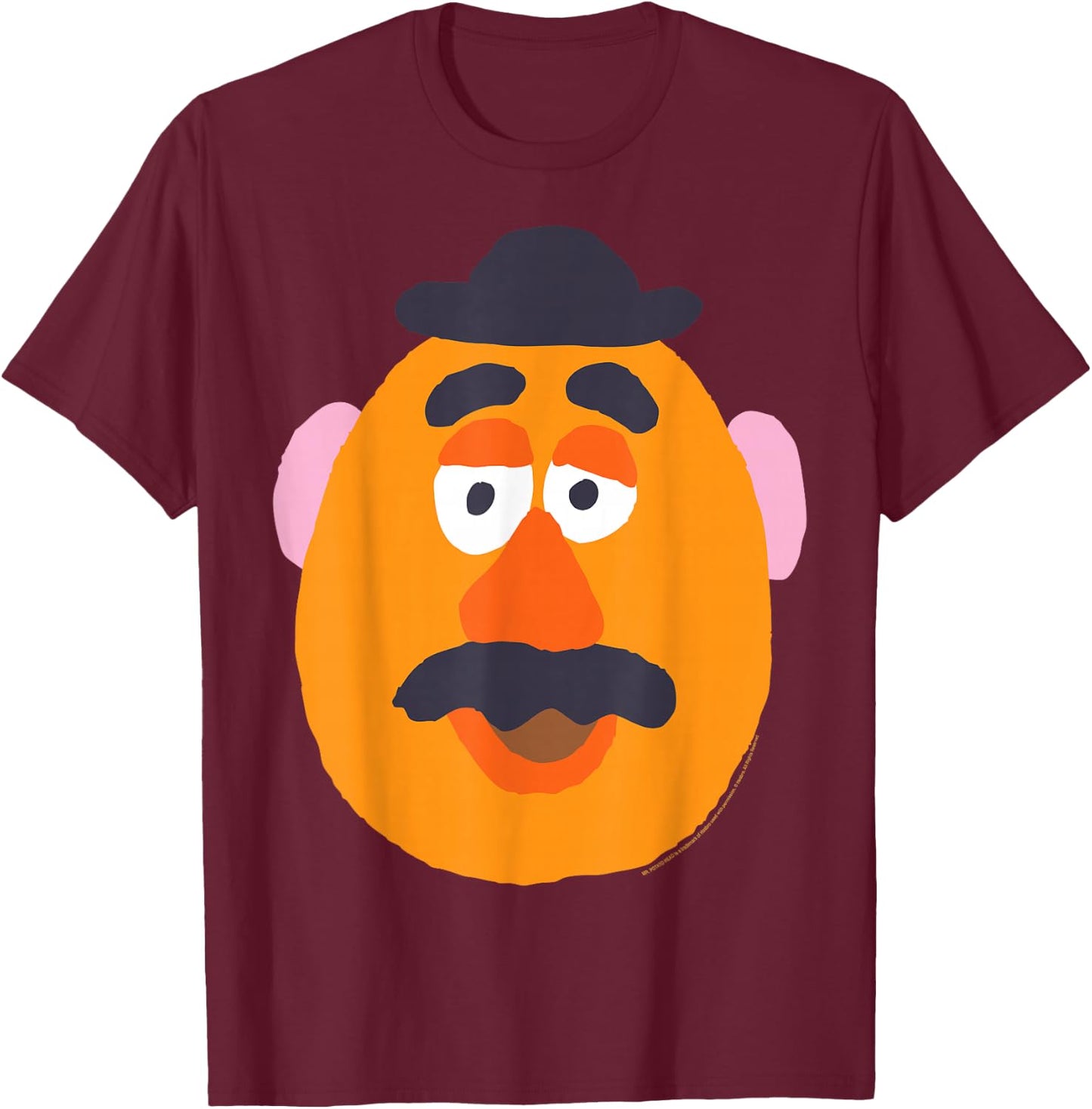 Disney Pixar Toy Story Mr. Potato Head Big Face T-Shirt - T-Shirt | Maroon