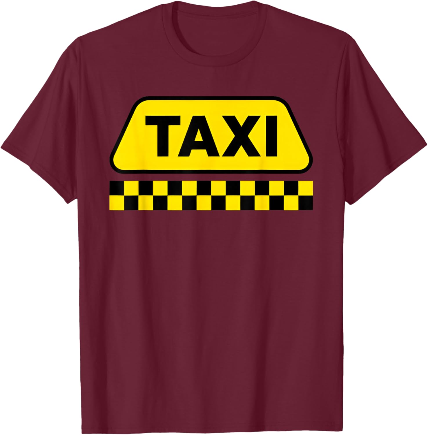NYC Taxi Costume Halloween Yellow Cab Driver Men Women Kids T-Shirt - T-Shirt | Maroon