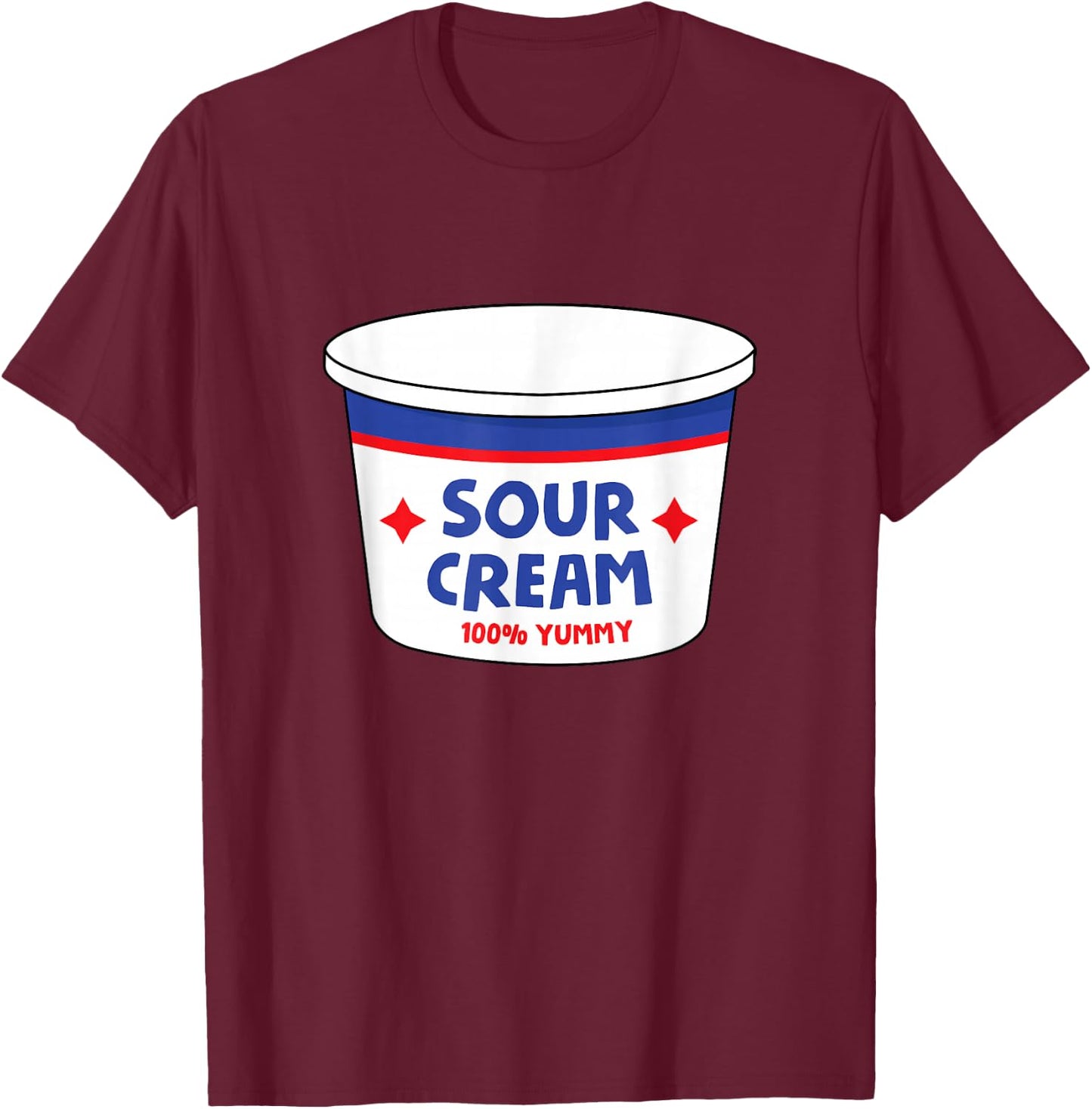 Sour Cream Shirt I love Sour Cream T-Shirt - T-Shirt | Maroon
