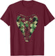 Camouflage King Cobra Snake Lover Graphic T-Shirt - T-Shirt | Maroon