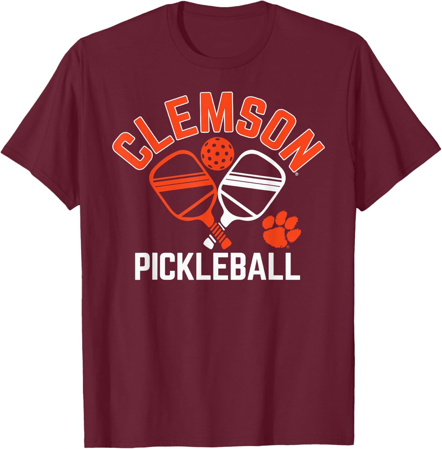 Clemson Tigers Pickleball Purple Officially Licensed T-Shirt - T-Shirt | Maroon