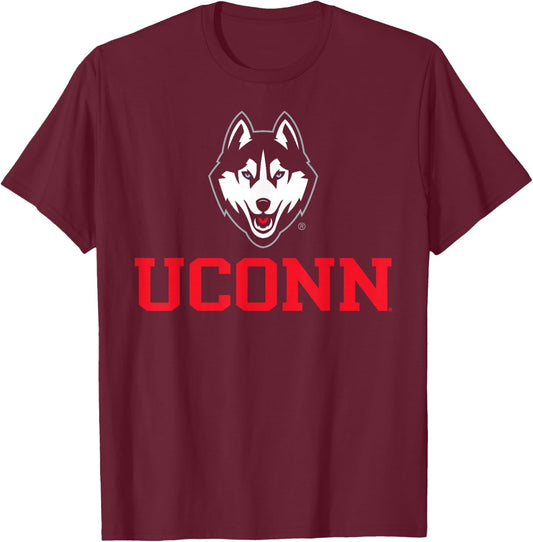 Connecticut Huskies Sportsmanship Navy Officially Licensed T-Shirt - T-Shirt | Maroon
