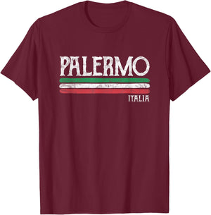 Palermo Sicily Italy Italian Flag Souvenirs T-Shirt - T-Shirt | Maroon