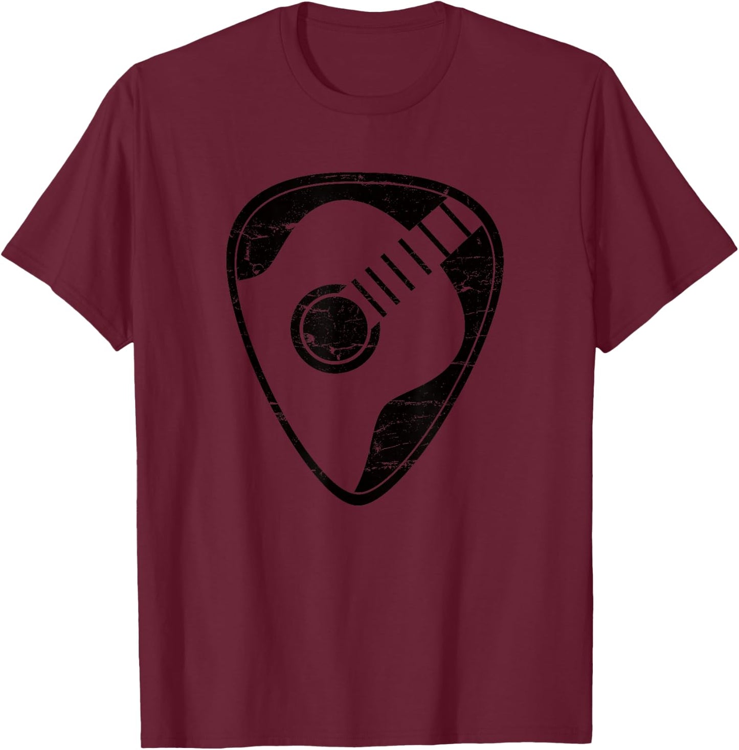 Guitar Plectrum Pick Acoustic Guitarist Shirt Gift T-Shirt - T-Shirt | Maroon