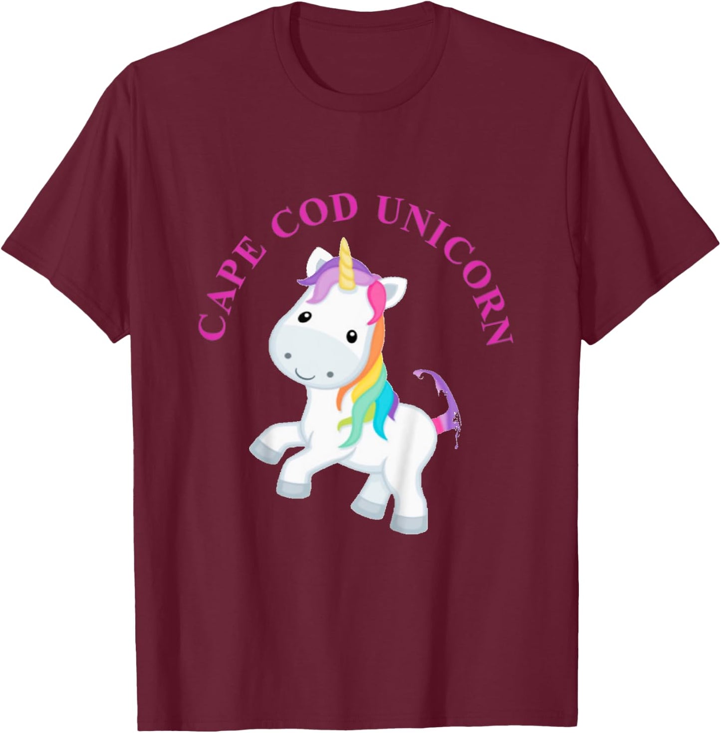 Cape Cod Unicorn Youth T-Shirt - T-Shirt | Maroon