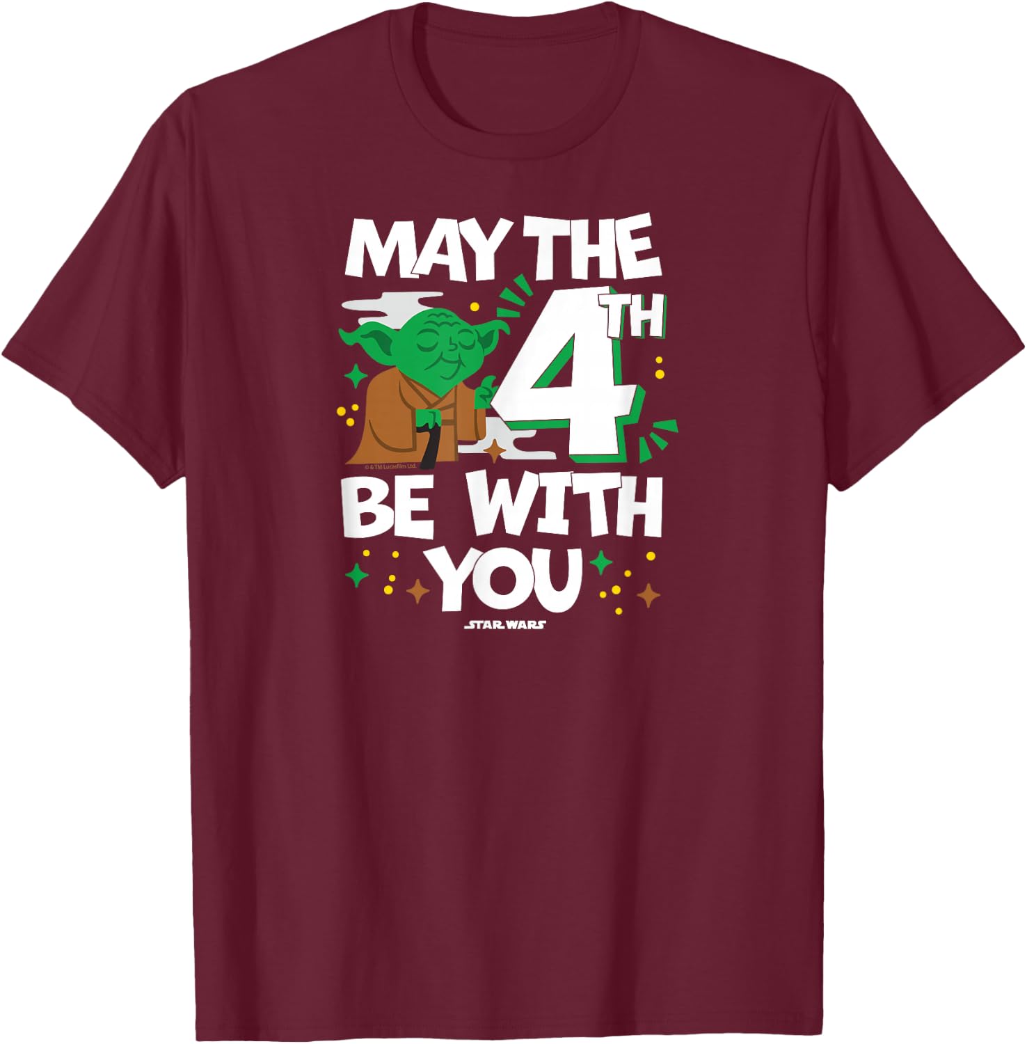 Star Wars - May The 4th Be With You Yoda T-Shirt - T-Shirt | Maroon