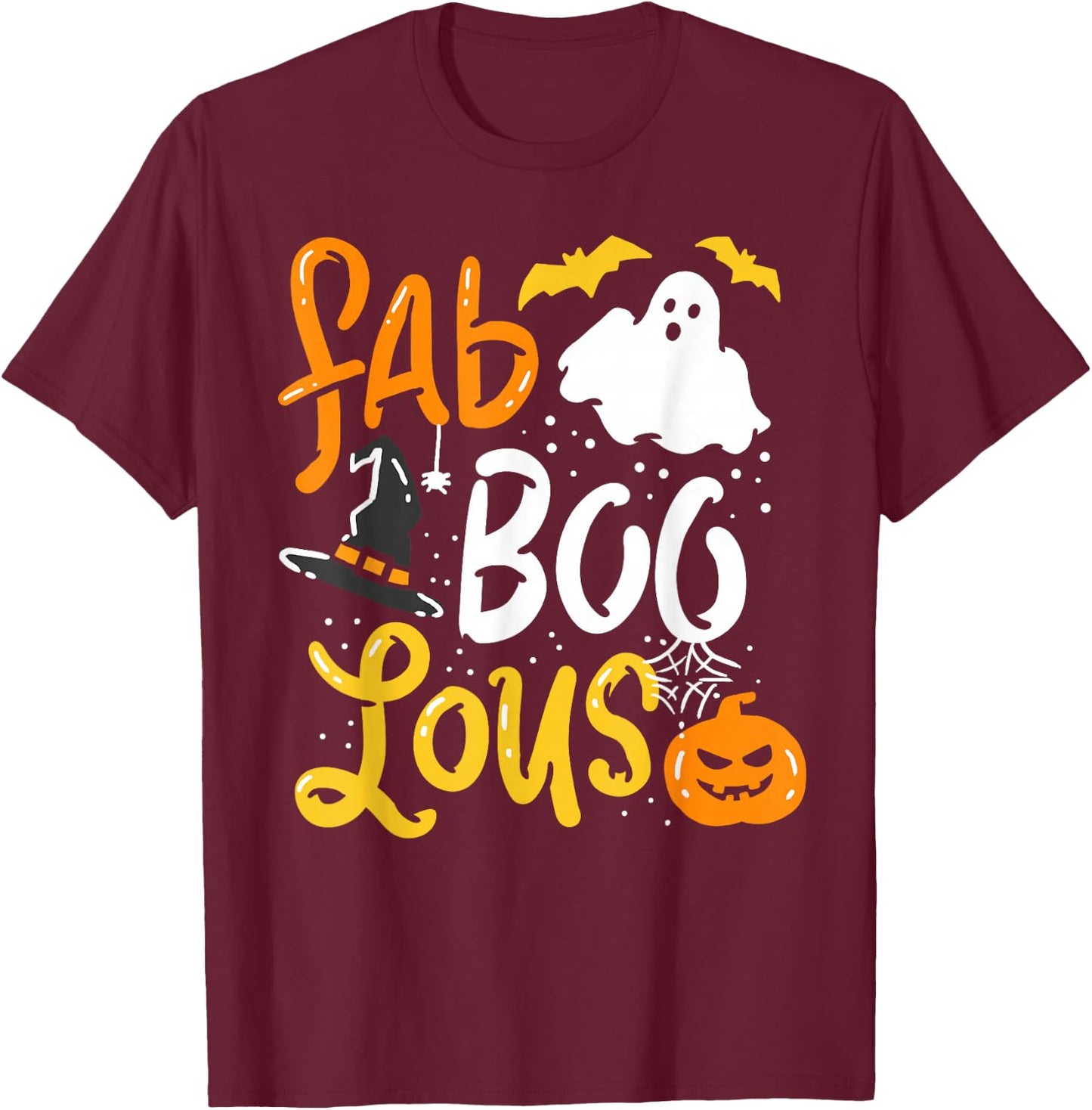 Halloween Shirt Fab Boo Lous Trick Or Treats T-Shirt - T-Shirt | Maroon