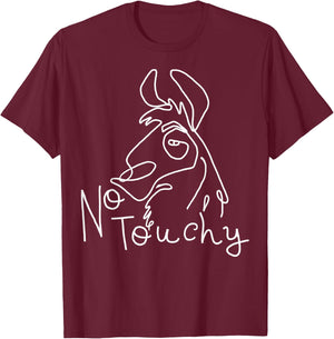 Disney Emperor's New Groove Kuzco The Llama No Touchy T-Shirt - T-Shirt | Maroon