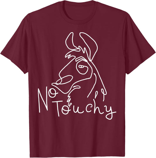 Disney Emperor's New Groove Kuzco The Llama No Touchy T-Shirt - T-Shirt | Maroon