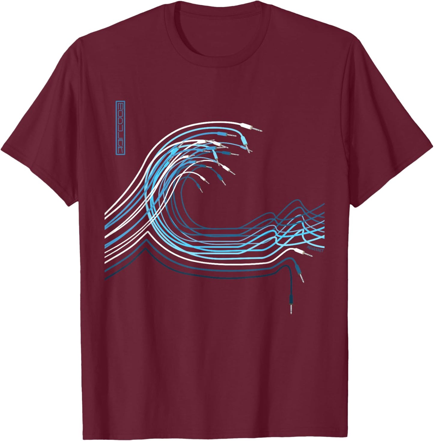 Great Wave for Electronic Musician and Synthesizer Player T-Shirt - T-Shirt | Maroon