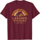 Laramie Wyoming WY Retro Style Rodeo Cowboy T-Shirt - T-Shirt | Maroon