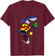 SmileteesSports Funny Shark Playing Pickleball T-Shirt - T-Shirt | Maroon