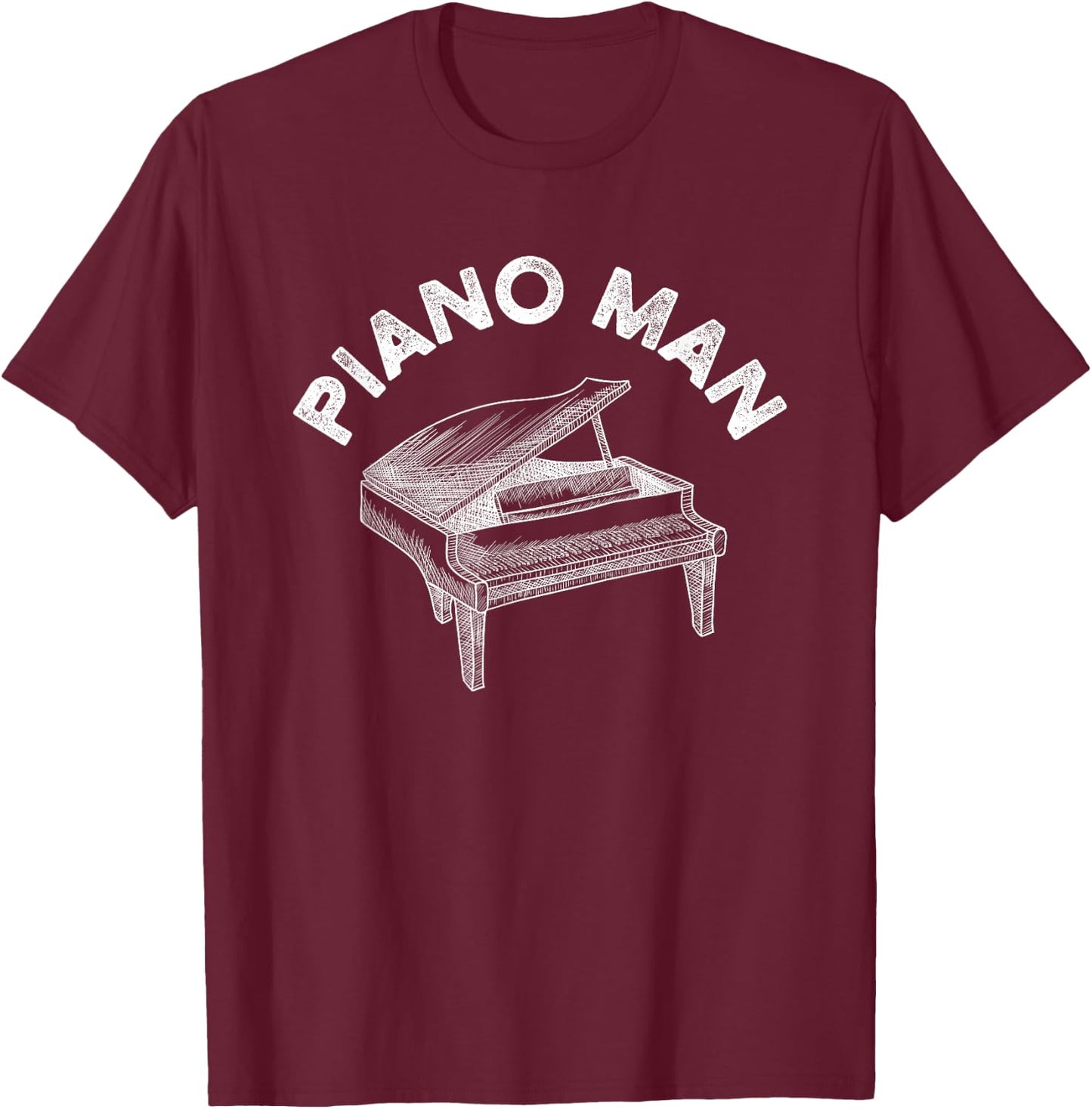 Baby Grand Piano Man Teacher Student Pianist Gifts T-Shirt - T-Shirt | Maroon