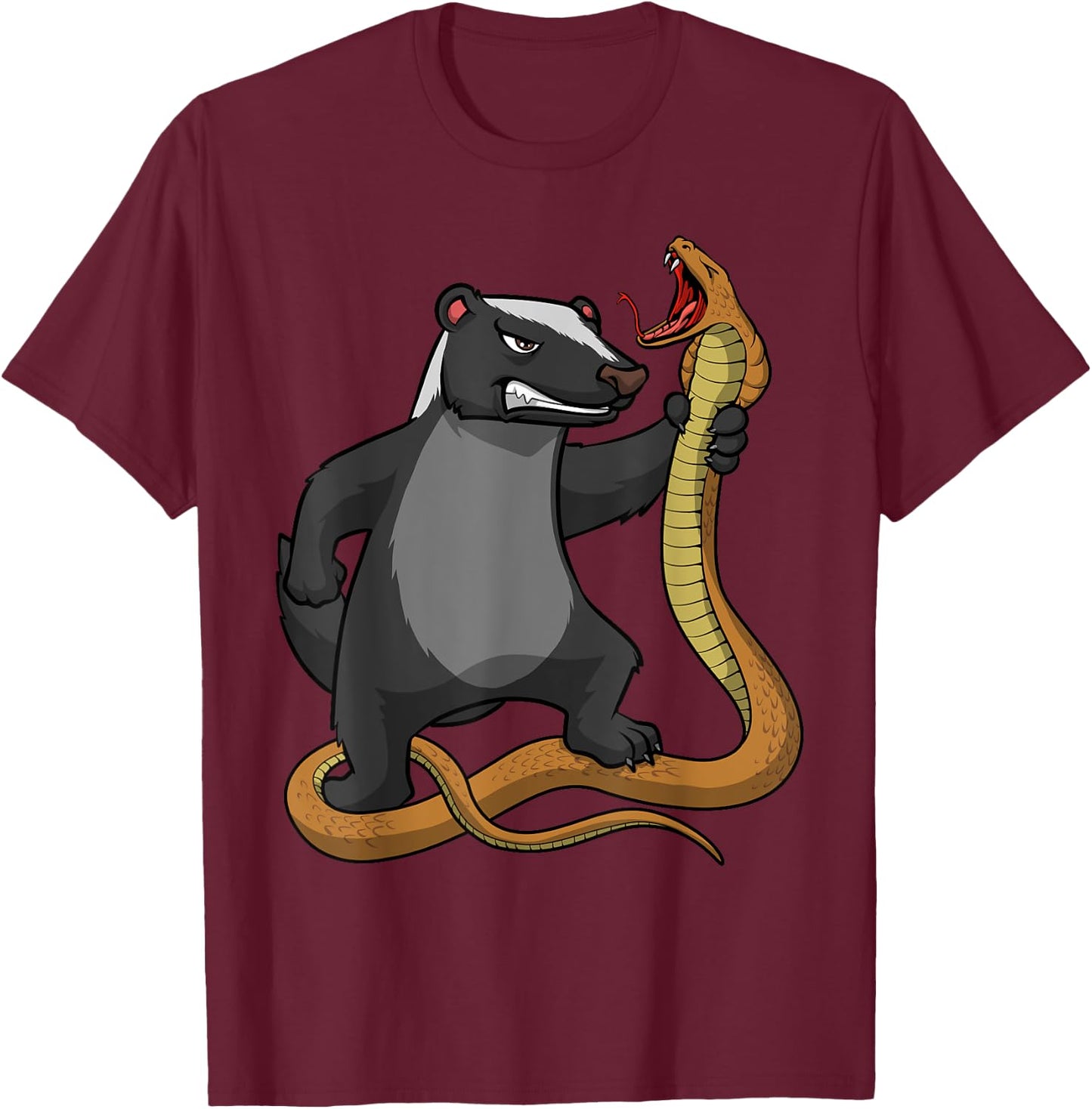 Funny Honey Badger Design Women Kids Honey Badger T-Shirt - T-Shirt | Maroon