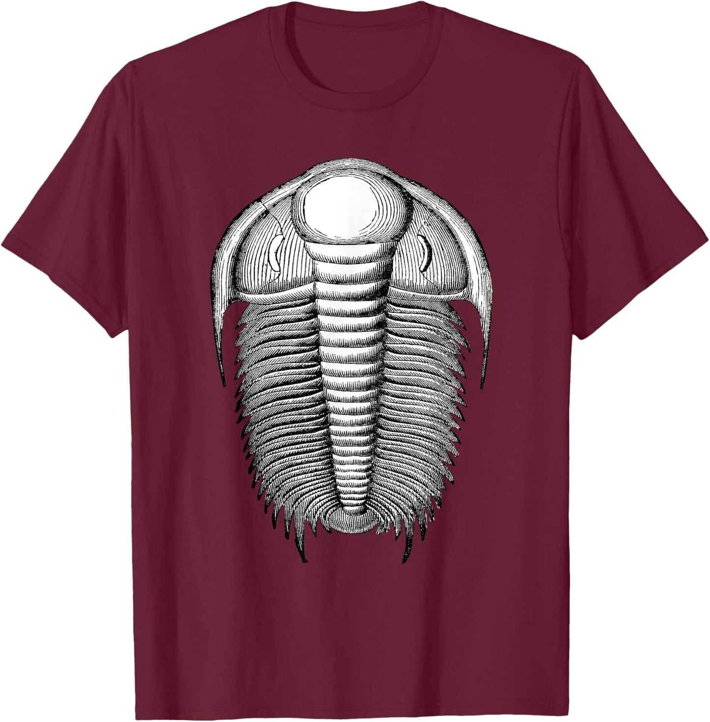 Trilobite Fossil Scientific Palaeontology Art T-Shirt - T-Shirt | Maroon