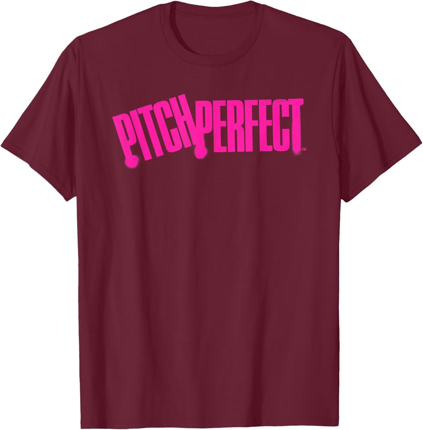 Pitch Perfect Pink Spray Paint T-Shirt - T-Shirt | Maroon