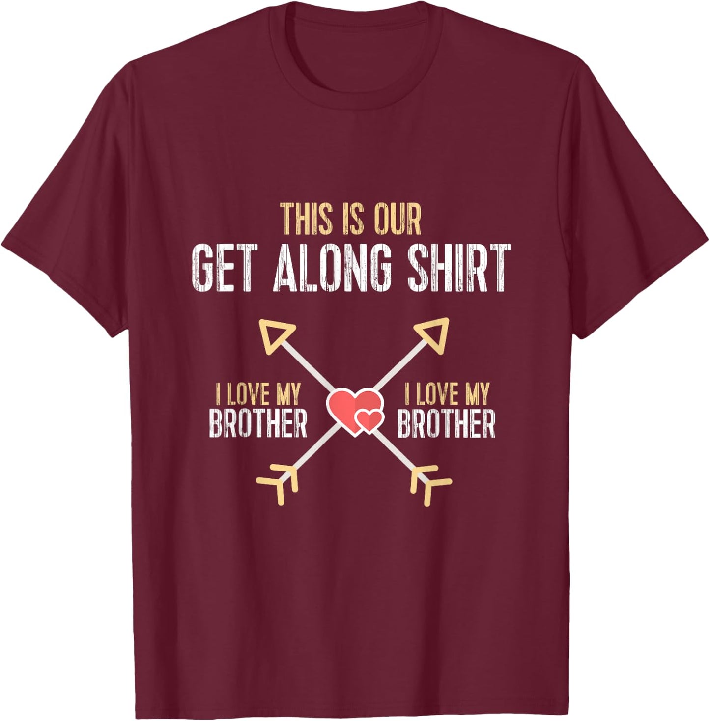 Sibling Fighting Getalong - Brother/Brother T-Shirt - T-Shirt | Maroon