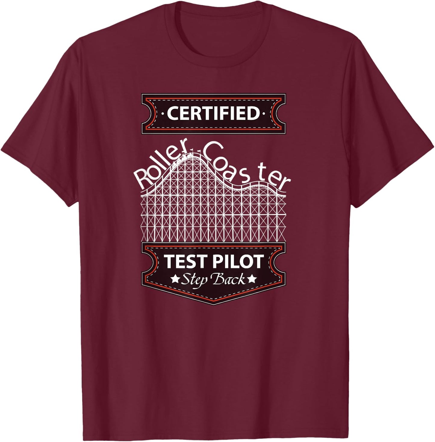 Funny Roller Coaster T-Shirt - T-Shirt | Maroon