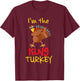 Funny King Turkey Matching Family Group Thanksgiving Party T-Shirt - T-Shirt | Maroon