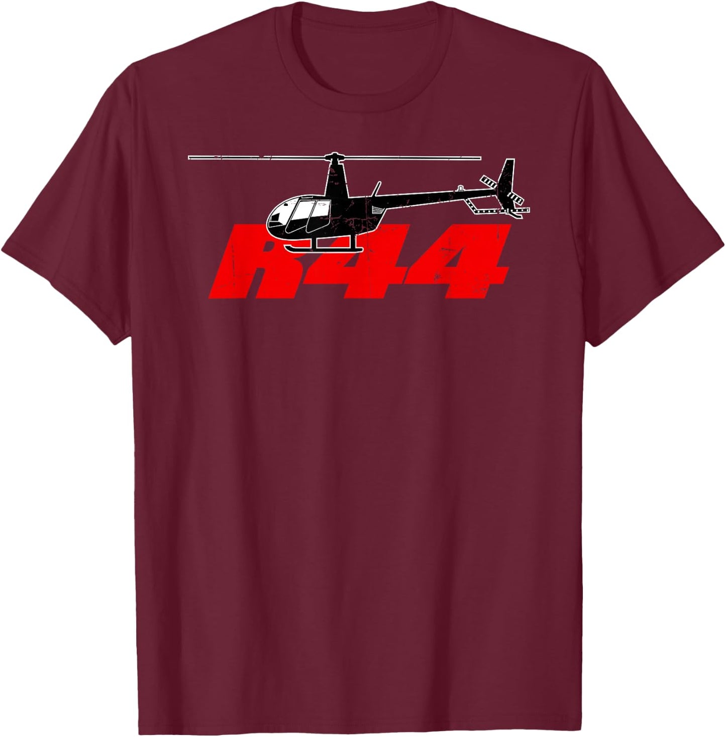 R44 Helicopter Pilot Aviation - R44 Helicopter T-Shirt - T-Shirt | Maroon