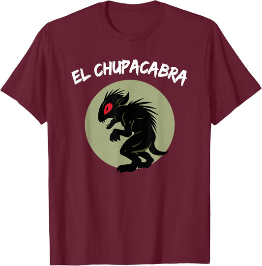 Funny Mexican El Chupacabra Cryptid Lover T-Shirt - T-Shirt | Maroon