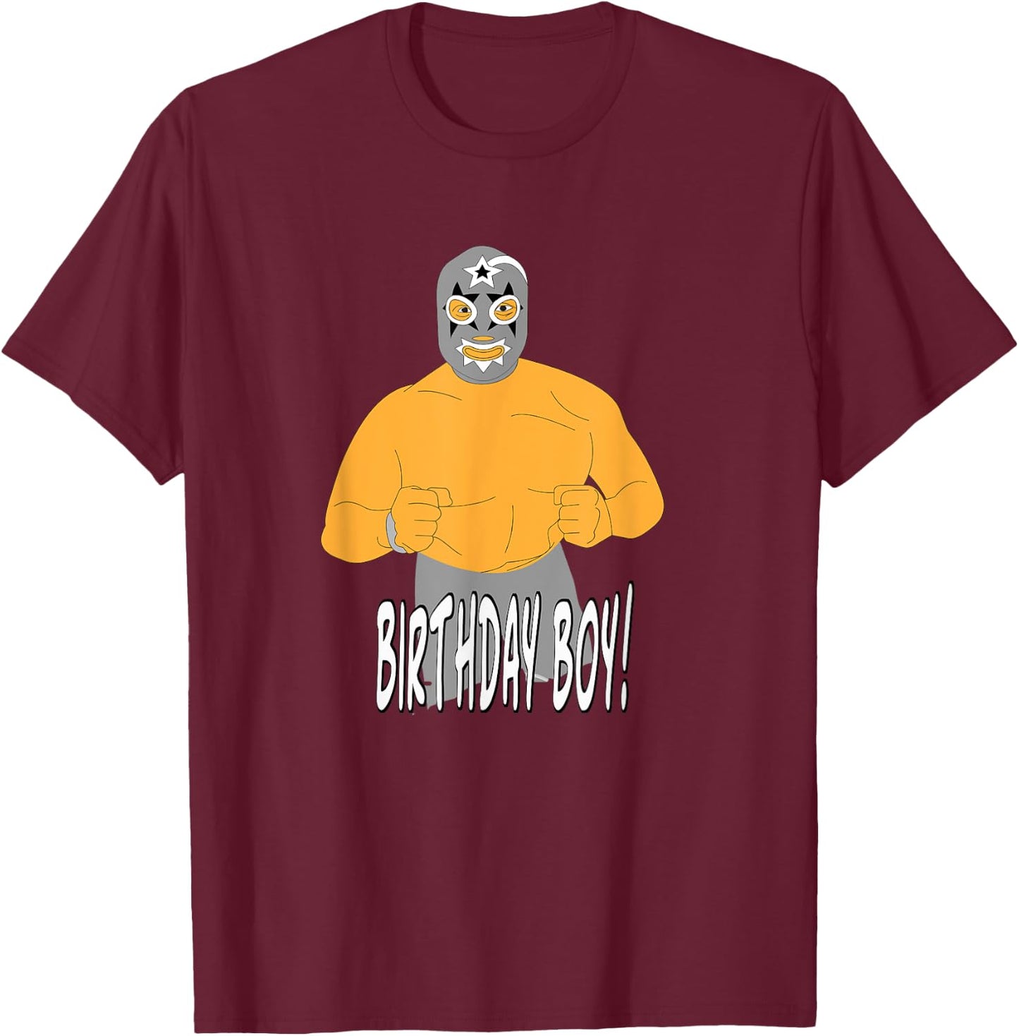 Lucha Libre Birthday Party T Shirt T-Shirt - T-Shirt | Maroon
