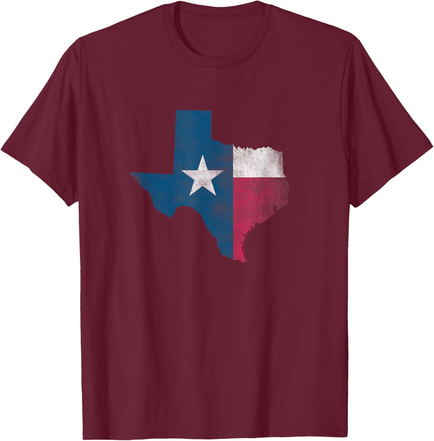 Vintage Texas State Flag Shirt - Lone Star State Pride T-Shirt - T-Shirt | Maroon