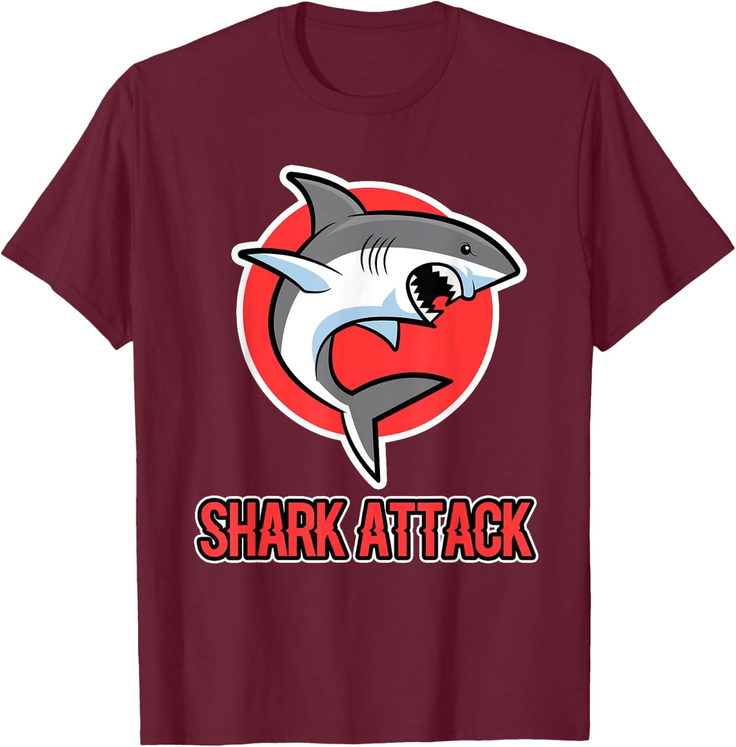 Shark Design - Shark Attack - Shark T-Shirt - T-Shirt | Maroon