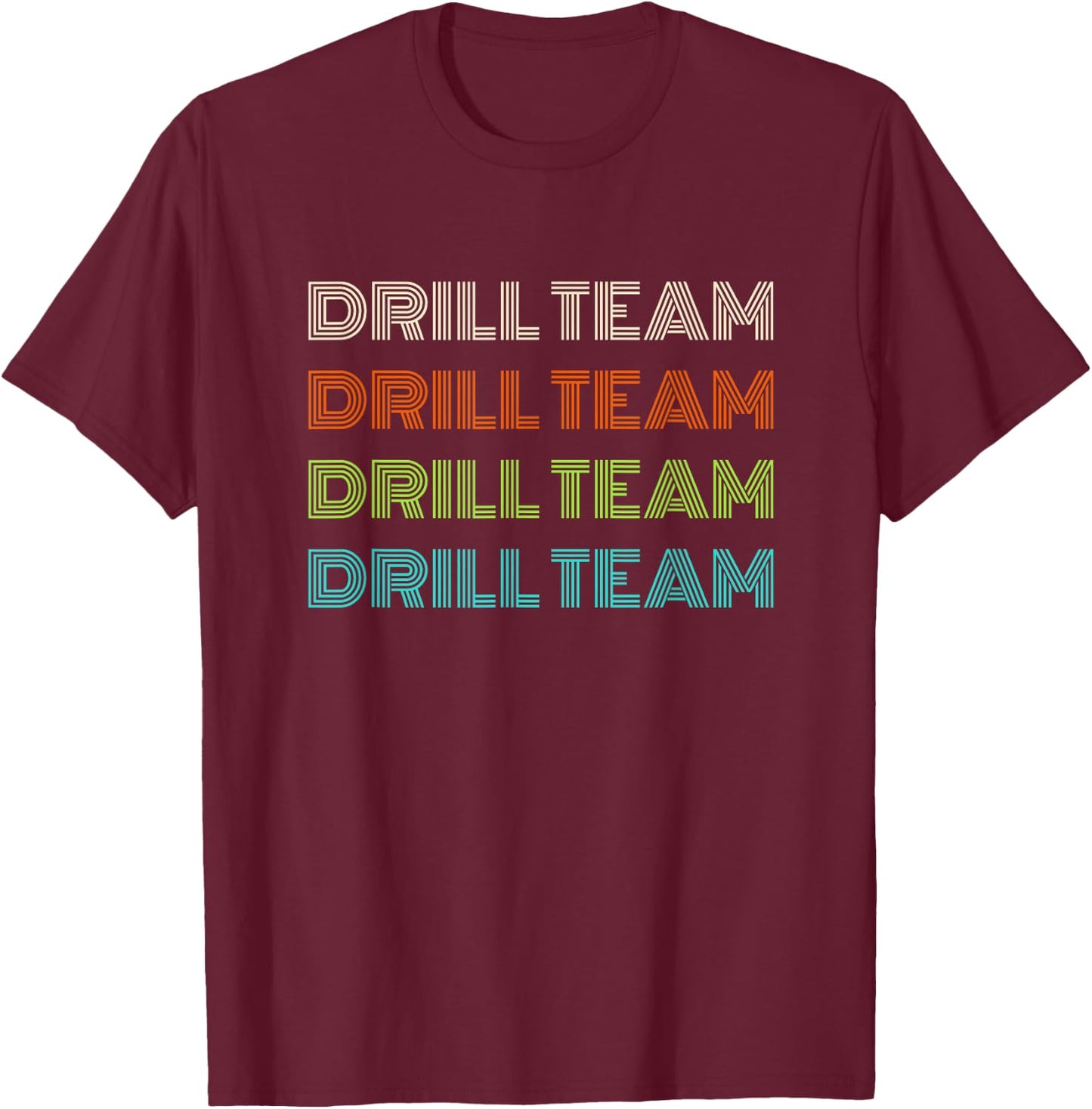 Classic 1970's Drill Team T-Shirt - T-Shirt | Maroon
