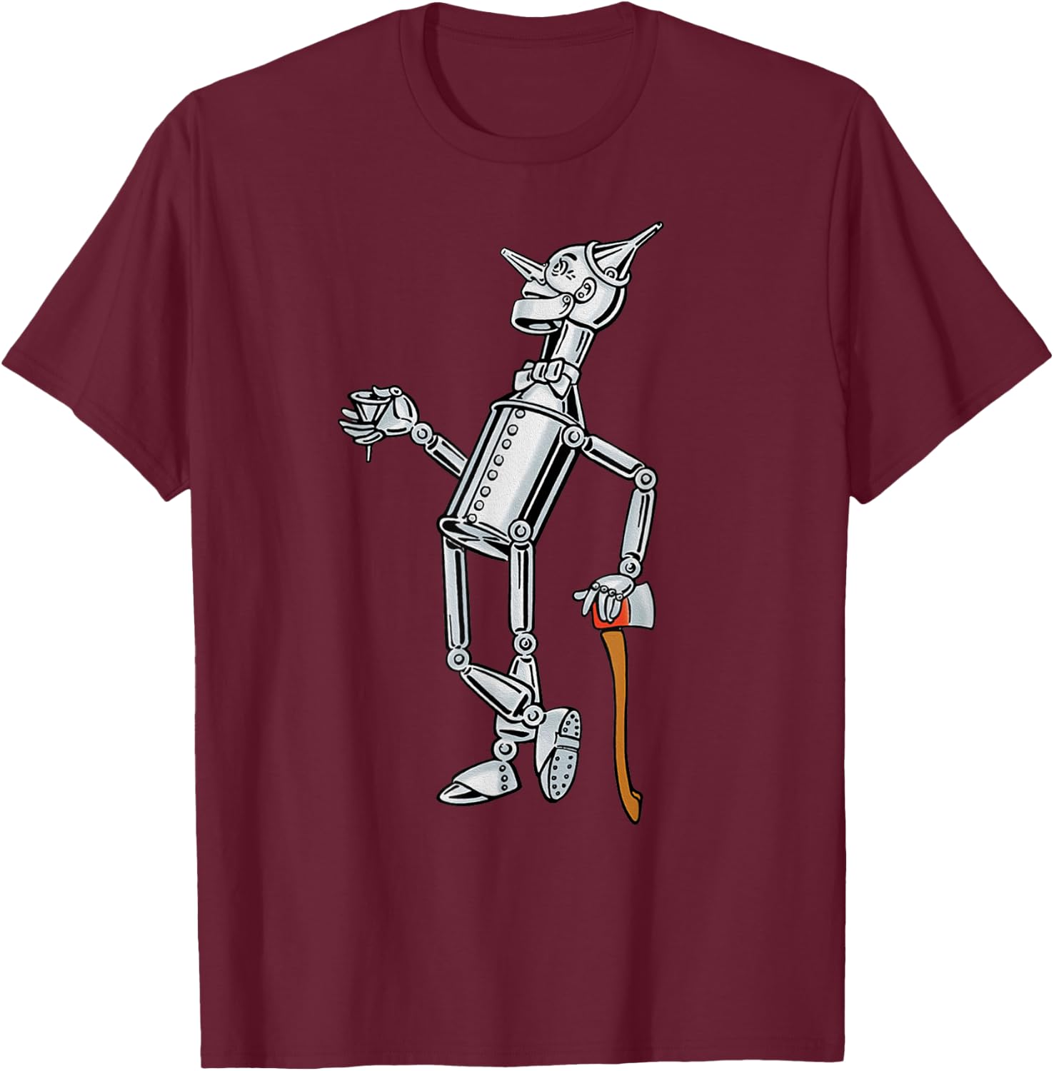 OZ Tin Man Shirt Art-Retro The Wizard of OZ Vintage Tin Man T-Shirt - T-Shirt | Maroon