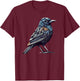 Geometric Art Common Blackbird Birdwatcher Birdwatching T-Shirt - T-Shirt | Maroon