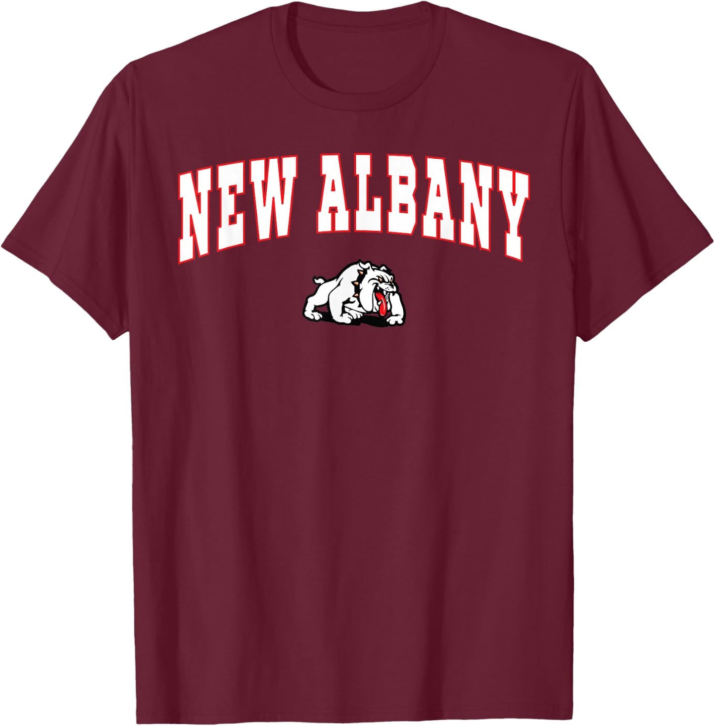 New Albany High School Bulldogs T-Shirt - T-Shirt | Maroon