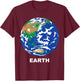 Solar System Group Costumes - Earth Terrestrial Planet T-Shirt - T-Shirt | Maroon